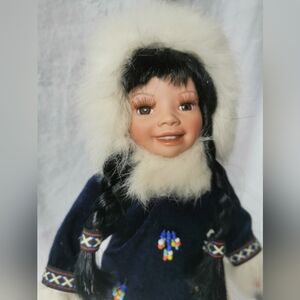 Vintage porcelain Doll Collectable Alaskan friends